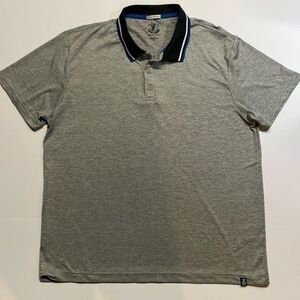 Barton Linx men’s premium golf polo super stretch gray/black size XL